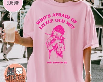 Who's Afraid of Little Old Me Comfort Colors Shirt, Halloween Shirt, TTPD Fangirl Fan Gift Fall T-shirt, Spooky Season Funny Weirdcore Shirt