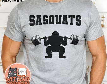 Bigfoot Funny Sasquatch Shirt, Funny Gym Fitness Lover Weightlifting Shirt, Gym Bro Workout Clothes, Outdoor Lover Hiking Camping Gift,
