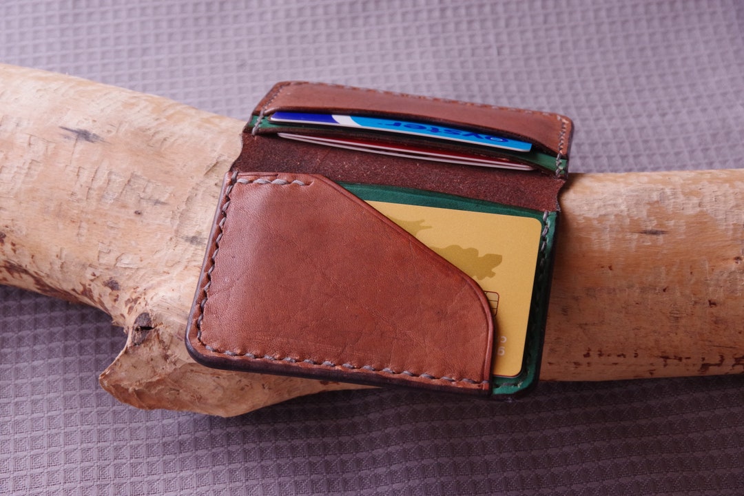Custom Bifold Leather Wallet, Traditional Handmade Leather Wallet