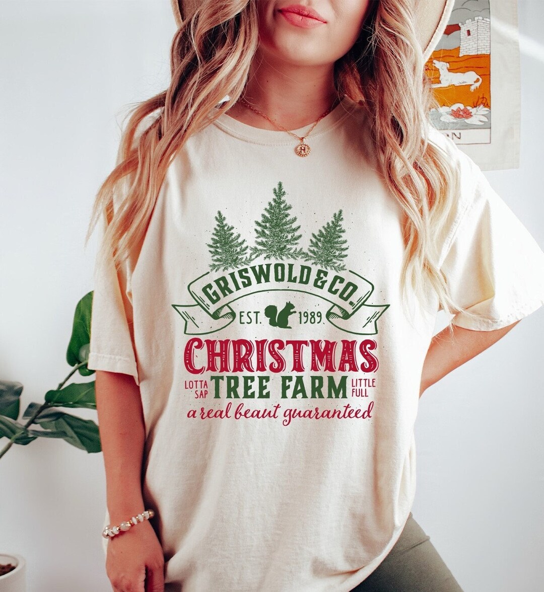 Griswold & Co. Cofort Colors Christmas Tree Farm Shirt - Etsy