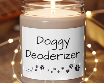 Cadeau pour amoureux des chiens : bougie de soja parfumée, combustion de 50 à 60 heures