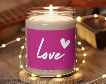 Bougie de soja parfumée en cadeau - Bougie de Saint-Valentin « Love »