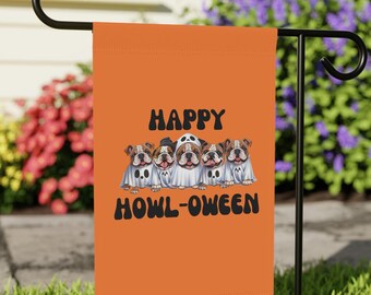 Bulldog Holiday Garden Flag