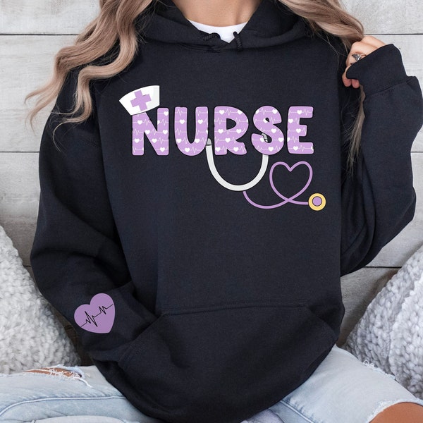 Nurse Hooded Sweatshirt for nurse gift for nurse sweatshirt gift hooded sweatshirt gift for nurse sweatshirt