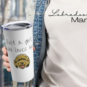 Labradoodle mug for dog lover Tumbler gift for her dog lover gift for bulldog owner cup for labradoodle owner coffee cup for labradoodle mom