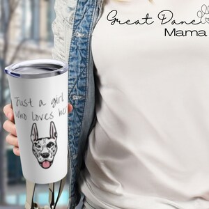 Great Dane mug for dog lover Tumbler gift for her dog lover gift for great dane owner cup for great dane owner mom gift for great dane owner