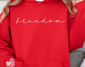 Sweat à capuche Freedom : drapeau patriotique des États-Unis, sweat-shirt unisexe