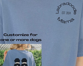 Custom Labradoodle Mama Comfort Colors T-Shirt: Dog Mom Gift