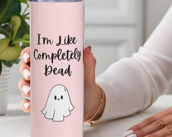 Halloween Ghost Stainless Steel Tumbler, 20oz, Halloween Travel Mug, Gift for Ghoulish Friends