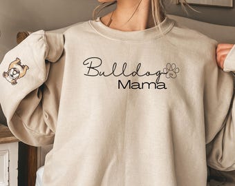 Sweat-shirt Bulldog Mama : cadeau pour les amoureux des chiens