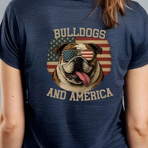 Customized Patriotic Dog Tee, American Flag Shirt, Independence Day Tshirt, Fourth of July, Dog Lover Gift