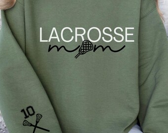 Custom Sports Mom Sweatshirt: Personalized Player Number Gift