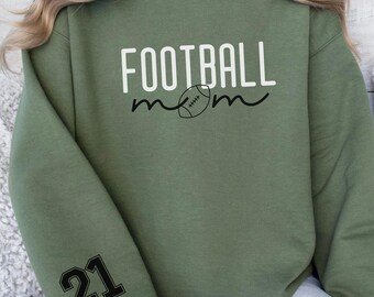 Custom Sports Mom Sweatshirt: Personalized Player Number Gift