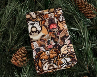 English Bulldog Gift Wrapping Paper: Eco-Friendly Dog Lover's Wrap