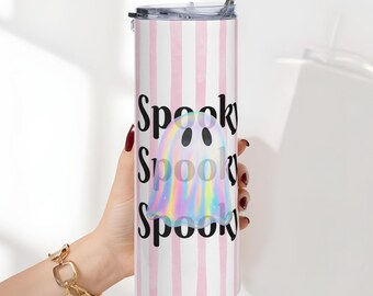 Halloween Ghost Stainless Steel Tumbler, 20oz, Halloween Travel Mug, Gift for Ghoulish Friends