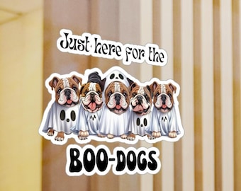 Funny Bulldog Halloween Vinyl Decal: Waterproof Laptop/Car Sticker