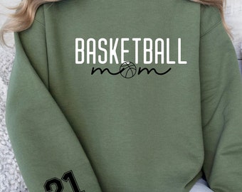 Custom Sports Mom Sweatshirt: Personalized Player Number Gift