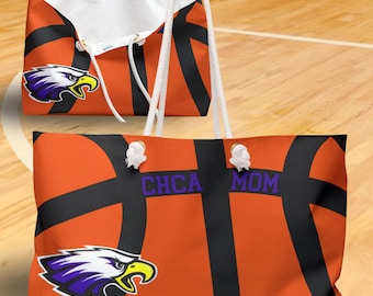 Custom Sports Weekender Tote Bag, Football, Basketball, Soccer, Volleyball, Tennis, Softball, Baseball Mom Bag