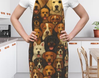 Dog Breeds Collage Apron – Pet Lover Kitchen Smock