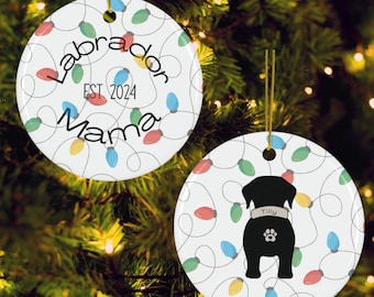 Personalized Dog Mom Christmas Ornament