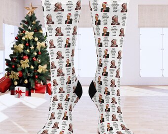 Chaussettes de Noël Trump, cadeau politique amusant