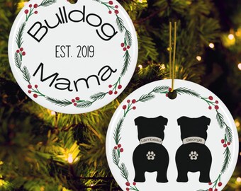 Personalized Dog Mom Christmas Ornament