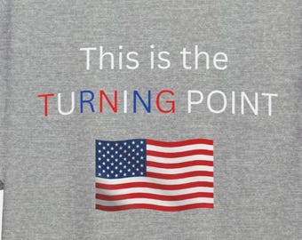 This is the Turning Point Tshirt, Shirt in honor of Charlie Kirk