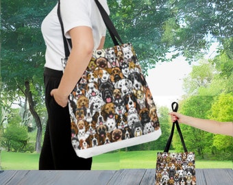 Dog Breeds Print Tote Bag: Dog Lover Gift
