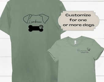 Rescue Dog Mom T-Shirt: Unisex Jersey Tee for Dog Lovers