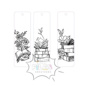 Bookmark Svg | Floral bookmark Svg - Digital Download / Glowforge SVG / Laser file
