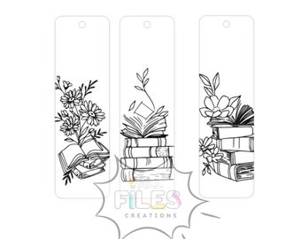 Bookmark Svg | Floral bookmark Svg - Digital Download / Glowforge SVG / Laser file
