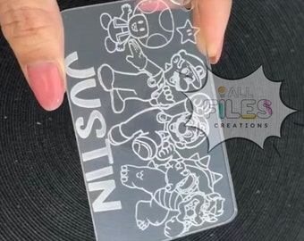 Super Mario Drucke | Schlüsselanhänger SVG - Digital Download / Glowforge SVG / Laser-Datei / Mario