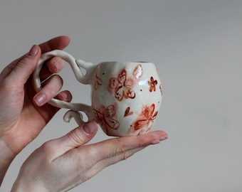 Unique Ceramic Butterfly Mug