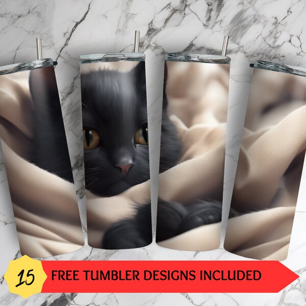 Snuggle kitty 20 oz Skinny Tumbler Sublimation Design, Straight & Tapered Wrap, Tumbler Wrap, Tumbler