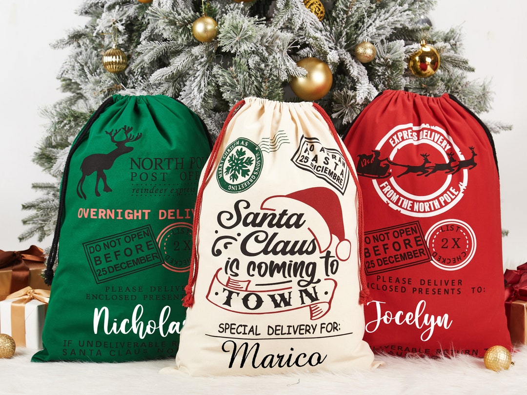 Christmas Gifts Sack Holiday Gifts Sack Santa Sack With Name - Etsy UK