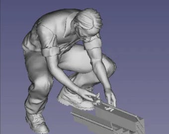 Mechaniker und Werkzeugkasten
