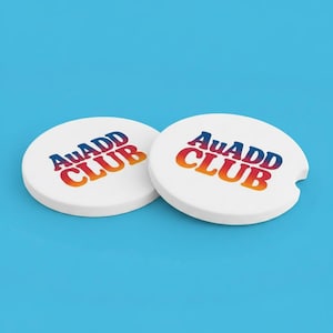 AuADD CLUB Ceramic Car Coaster Set – 2.64" Retro Gradient Auto Drink Holder Inserts