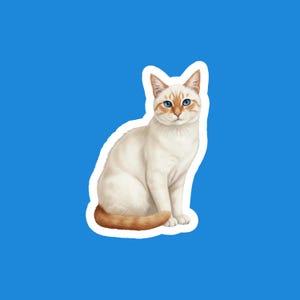 Siamese Watercolor Style Flame Point Vinyl Stickers