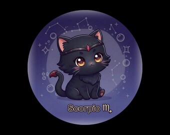 Zodiac Scorpio Cat Vinyl Stickers – Cute Astrology Cats