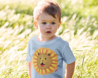 Bébé lion - T-shirt à manches courtes pour bébé | Cadeau pour les bébés, les mamans enceintes et les amoureux des animaux