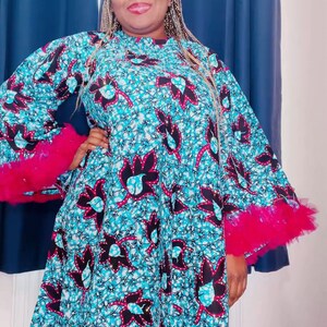 Ankara gown/ Ankara dress/ owanbe dress/ party gown/ Nigeria party gown zdjęcie 1
