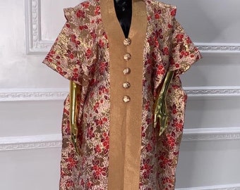 Robe boubou en brocart/robe caftan/ caftan/boubou à broderies/ caftan owanbe/ robe boubou du Nigeria/robe caftan africaine