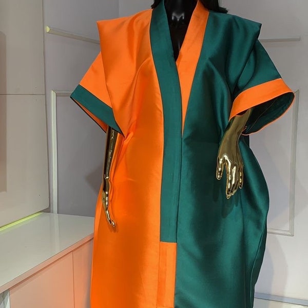 Mikado boubou dress/kaftan dress/ kaftan/ boubou/ owanbe kaftan/ Nigeria boubou gown/African kaftan dress