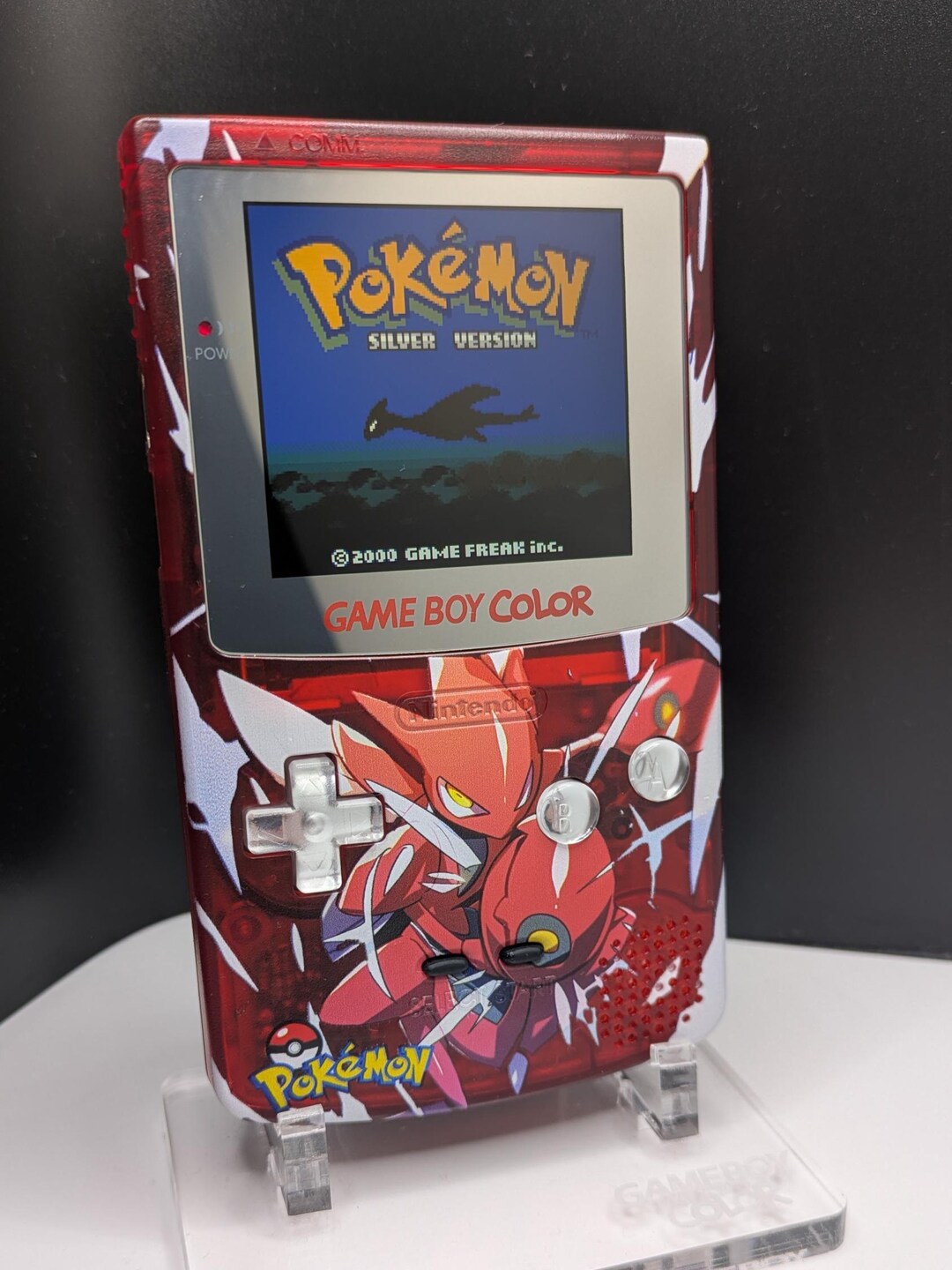 Game Boy Color With IPS Display, Scizor Theme - Etsy