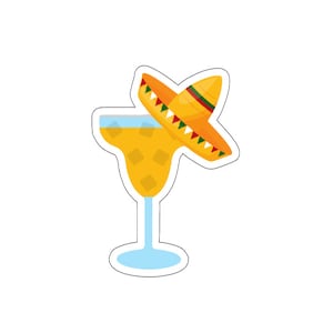 Margarita Glass with Sombrero outline Cookie Cutter STL 3D print file - Digital Download - Cinco de Mayo Fiesta Party - Tequila