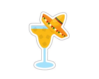 Margarita Glass with Sombrero Cookie Cutter STL File (Digital Download)
