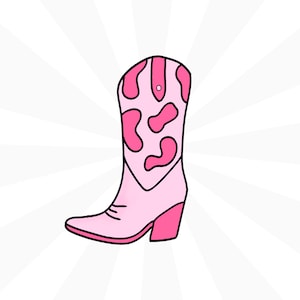 Cowgirl Boot outline Cookie Cutter STL 3D print file - Western Cowboy