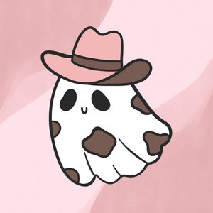 Digital STL File - Cowboy Hat Ghost Halloween Cookie Cutter STL Files - includes 4 sizes: 3&quot; 3.5&quot; 4&quot; 4.5&quot;