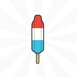 Popsicle outline Cookie Cutter STL 3D print file digital download - patriotic Fourth of July Bombpop red white blue