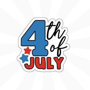 4th of July outline Cookie Cutter STL 3D print file digital download - patriotic